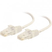 C2g Rj45 Male To Rj45 Male Slim Cat 6 Patch Cable (3', White)