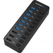 Sabrent 7-port Usb 3.0 Hub With 3 Smart Charging Ports