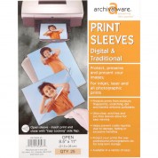 Lineco Print Sleeves With Locking Side Flap (8.5x11