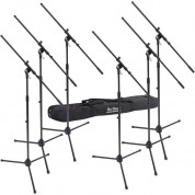 On-stage Msp7706 Euroboom Microphone Stand Bundle With Bag (6 Stands)