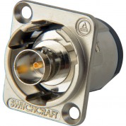 Switchcraft Eh Series Bnc Female To Bnc Female Feed-through Panel Mount Connector (75 Ohms, Black)