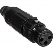 Switchcraft Aaa Series 3-pin Xlr Female Cable-mount Connector (black Metal Shell, Gold Contacts)