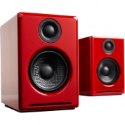 Audioengine A2+ Wireless Bluetooth Speaker System (hi-gloss Red, Pair)