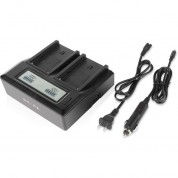 Shape Np-f Dual-bay Charger With Lcd