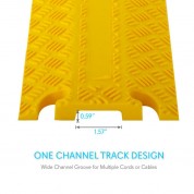 Pyle Pro Drop-over Cable Protector Ramp (yellow, 39.4 X 5.1 X 0.8