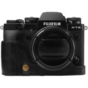 Megagear Ever Ready Leather Case & Strap For Fujifilm X-t3 With Xf 23, 56, Or 18-55mm Lens (black)