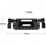 Camvate 15mm Dual-rod Clamp For Shoulder Pad