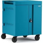 Bretford Cube Cart 32-device Charging Cart With 270° Doors (pacific Blue)