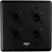 Soundtools Wallcat Mx-b Wall Plate With Four Xlr 3-pin Male Connectors (black)