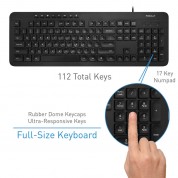 Macally Deluxe Full Size Usb Keyboard And Optical Mouse Combo