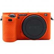 Amzer Soft Silicone Protective Case For Sony Ilce-6500 (orange)