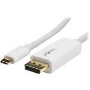 Rocstor Usb-c To Displayport Male Cable (6', White)