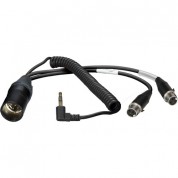 Ambient Recording Hbya7-ta3f-35w Xlr-7m To 2 X Ta3f + 3.5mm Trs Right-angle Inverse Breakout Y-cable