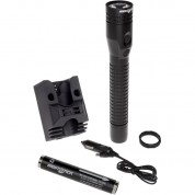 Nightstick Metal Dual-light Rechargeable Flashlight With Dc Adapter And Charging Dock (black)