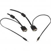 Pearstone Standard Vga Male To Vga Male Cable With 3.5mm Stereo Audio (25')