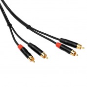 Kopul 2 Rca Male To 2 Rca Male Stereo Audio Cable (1.5 Ft)