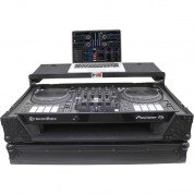 Prox Led Flight Case With 1 Ru Rackspace And Wheels For Pioneer Dj Ddj-1000 And Flx6 (black On Black)