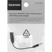 Saramonic Sr-uc201 3.5mm Trs Female To 3.5mm Trrs Male Adapter Cable For Smartphones (3