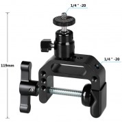 Camvate Heavy-duty C-clamp With Mini Ball Head (black T-handle)