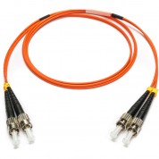 Camplex Om1 Bend-tolerant Multi-mode Duplex St To St Armored Fiber Patch Cable (9.8', Orange)