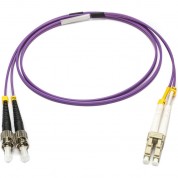 Camplex Om4 Multimode Duplex St To Lc Armored Fiber Patch Cable (9.8', Purple)