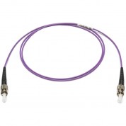 Camplex Om4 Bend Tolerant Multimode Simplex St To St Armored Fiber Patch Cable (9.8', Purple)