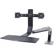 Ergotron Workfit-a Dual Monitor Sit-to-stand Desk Mount (polished Aluminum)