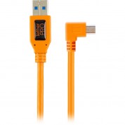 Tether Tools Tetherpro Usb 2.0 Type-a To 5-pin Mini-usb Right Angle Adapter Cable (high Visibility Orange, 20