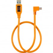 Tether Tools Tetherpro Usb 2.0 Type-a To 5-pin Mini-usb Right Angle Adapter Cable (high Visibility Orange, 20