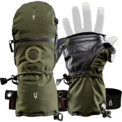 The Heat Company Shell Mittens (size 9, Dark Army Green)