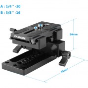 Camvate Manfrotto-style Qr Plate, Baseplate, And 15mm Dual-rod Clamp