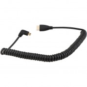 Camvate Coiled Right-angle Mini-hdmi To Hdmi Cable (12 To 79