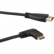 Camvate Coiled Right-angle Mini-hdmi To Hdmi Cable (12 To 79