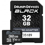 Delkin Devices 32gb Black Uhs-i Microsdhc Memory Card With Sd Adapter