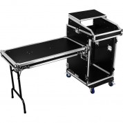 Odyssey Pro Combo Rack With Glide Platform, Side Table, And Casters (14 Ru Over 16 Ru)