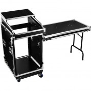 Odyssey Pro Combo Rack With Glide Platform, Side Table, And Casters (14 Ru Over 16 Ru)