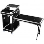 Odyssey Pro Combo Rack With Glide Platform, Side Table, And Casters (14 Ru Over 16 Ru)