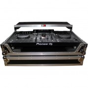 Prox Flight Case With Shelf And Wheels For Pioneer Xdj-rx, Rx2 & Rx2-w Controllers (silver On Black)