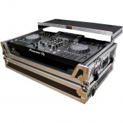 Prox Flight Case With Shelf And Wheels For Pioneer Xdj-rx, Rx2 & Rx2-w Controllers (silver On Black)