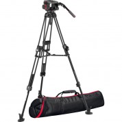 Manfrotto 509hd Tripod System With Aluminum 645 Twin Fast Legs, 2-in-1 Spreader & Carry Bag