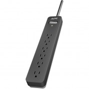 Apc Essential Surgearrest 6-outlet Surge Protector (3', Black, 120v, 2-pack)