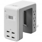 Apc Essential Surgearrest 6-outlet Surge Protector With Usb Ports (120v, White)