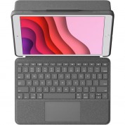 Logitech Combo Touch Backlit Keyboard Case For Apple Ipad (gen 7 To 9) (graphite)