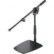 K&m 25993 Compact Floor/tabletop Microphone Stand With Short Boom