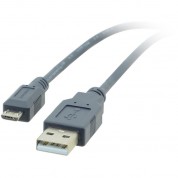 Kramer Usb-a 2.0 To Micro-usb Cable (3', Gray)