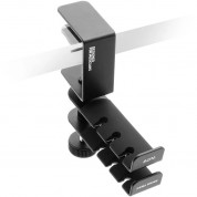 Adv. Dual Suspension 360º Desk-mount Twin Headphones Hanger (black)