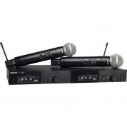 Shure Slxd24d/sm58 Dual-channel Digital Wireless Handheld Microphone System With Sm58 Capsules (j52: 558 To 602 + 614 To 616 Mhz)