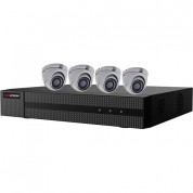 Hikvision Ekt-k41t24 4-channel 4mp Dvr With 1tb Hdd & 4 2mp Night Vision Turret Cameras Kit