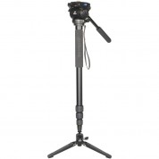 Tiltall Tripod Bi-pod 4-section Carbon Fiber Monopod And Video Head