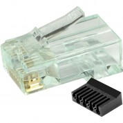 Simply45 Cat 6 Stp Shielded External Ground Rj45 Standard Modular Plug With Bar45 (50-piece Jar)